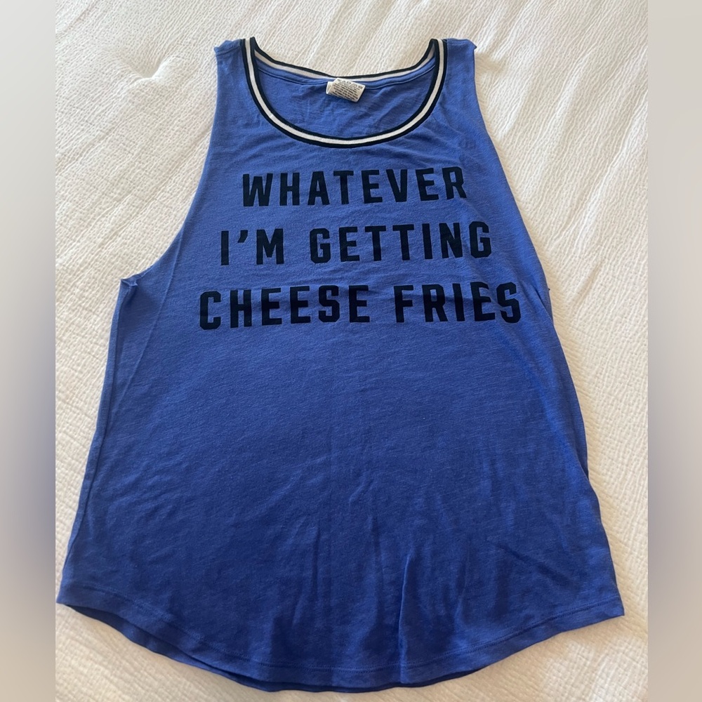 PINK WHATEVER IM GETTING CHEESE FRIES TANK XS